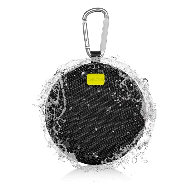 Leicke DJ Roxxx Bluetooth Lautsprecher IPX7 wasserdicht tragbarer Outdoor Lautsprecher kabellose Musikbox mit MaxSound Bass kompatibel mit Siri und Google Assistant