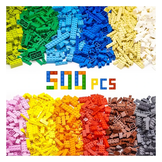 Mattoncini da costruzione WYSWYG 500 per bambini 6+ senza piastra - Colori misti