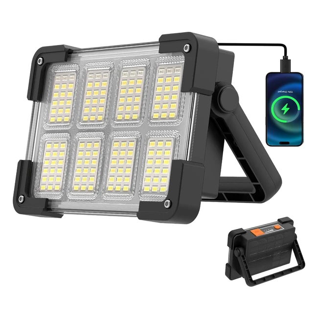 Ohayori LED Rechargeable Work Light Portable Floodlight with Power Bank 4 Modes