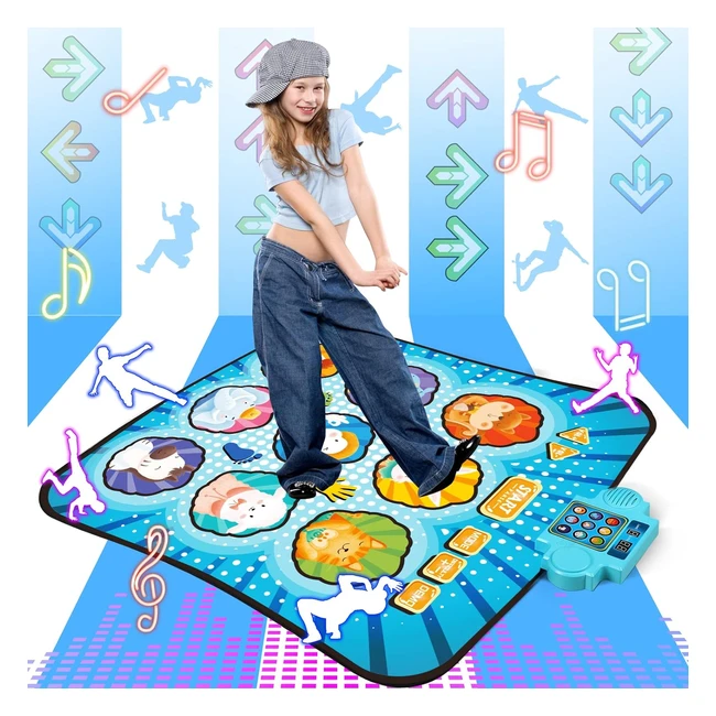 Innedu Alfombra de Baile con Luces LED - Juguete Musical Portátil para Niños y Niñas de 3 a 8 Años