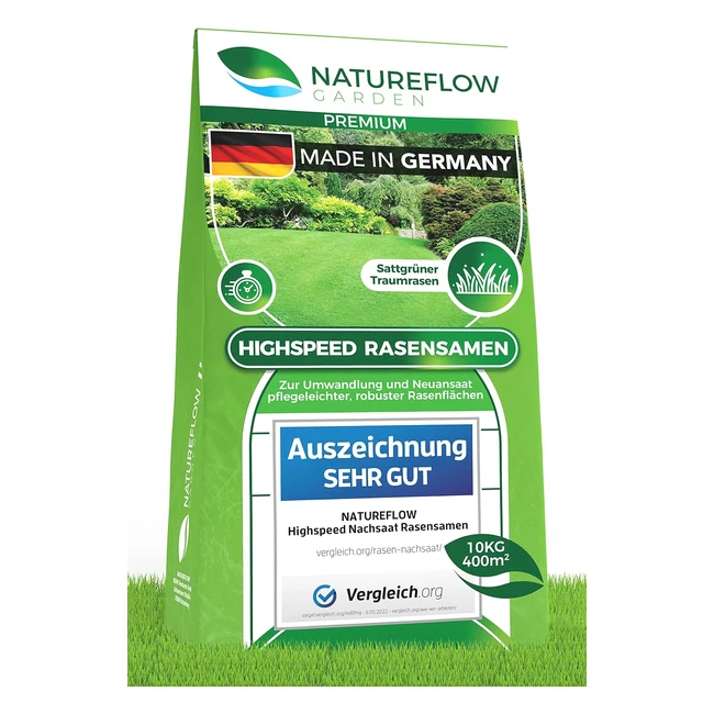 Premium Rasensamen 10kg - Schnellkeimend  Unkrautfrei - Made in Germany