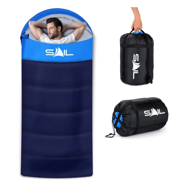 Sail XL Sleeping Bag Extra Wide 34 Season Lightweight Waterproof for Adults