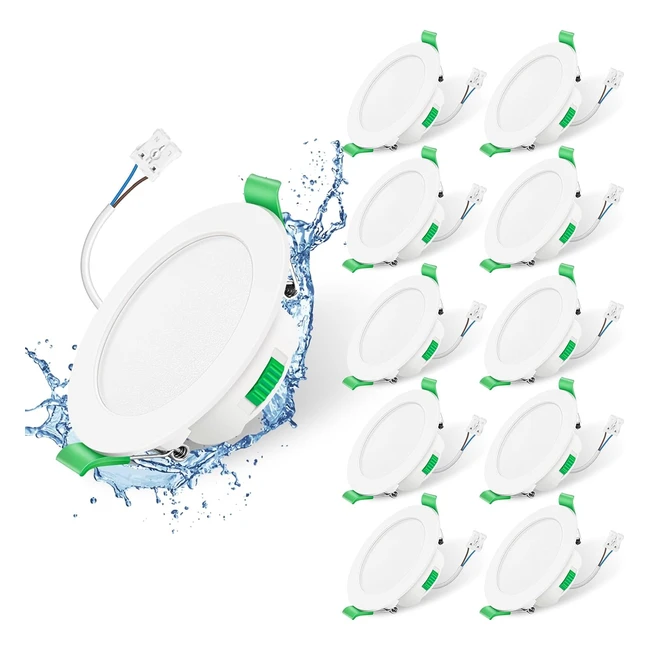 Alusso Lighting IP65 LED Downlights Ceiling Lights Dimmable 55W Ultra Slim 3000K