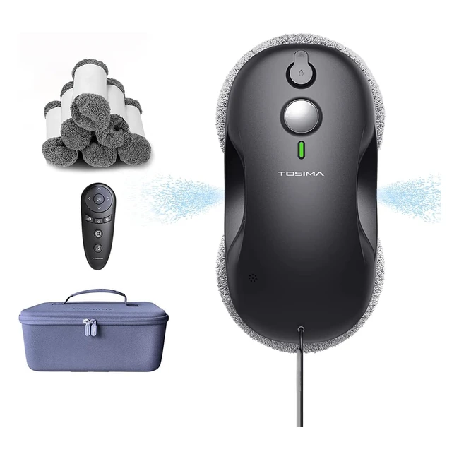 Robot Limpiacristales Tosima W3 Black - Sistema de Seguridad - Navegación Inteligente