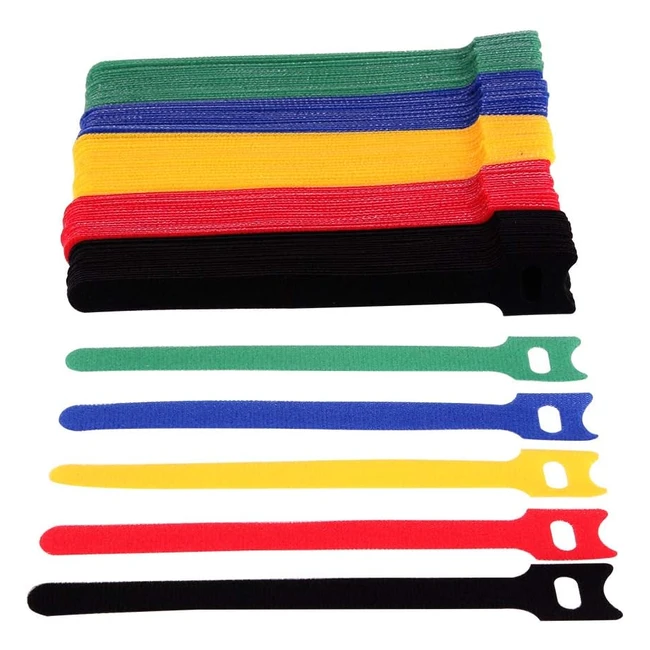 Bridas Reutilizables Faburo 100 - Organizador Cables Nylon - 5 Colores