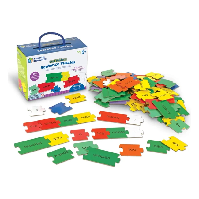 Learning Resources Skill Builders Sentence Puzzles 112 Pieces Ages 5 - Words Letters Language Skills
