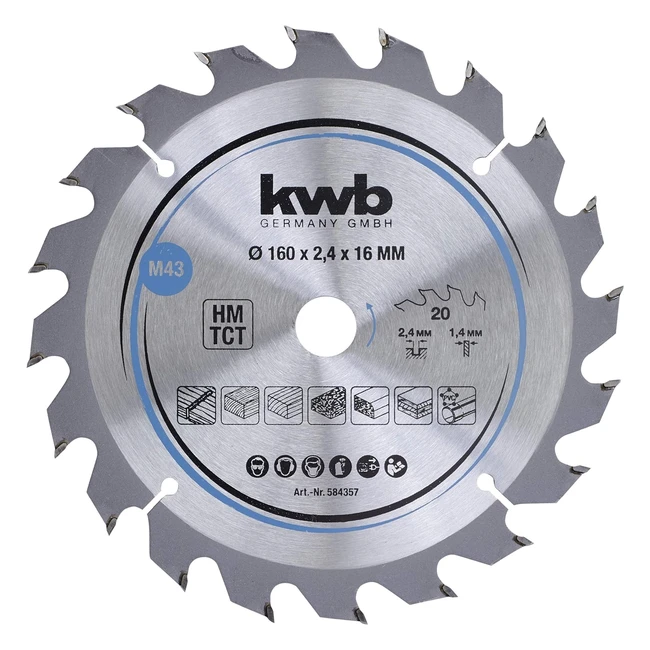 kwb Handkreissägeblätter für Handkreissägen in verschiedenen Abmessungen für professionelle und private Nutzung 584357