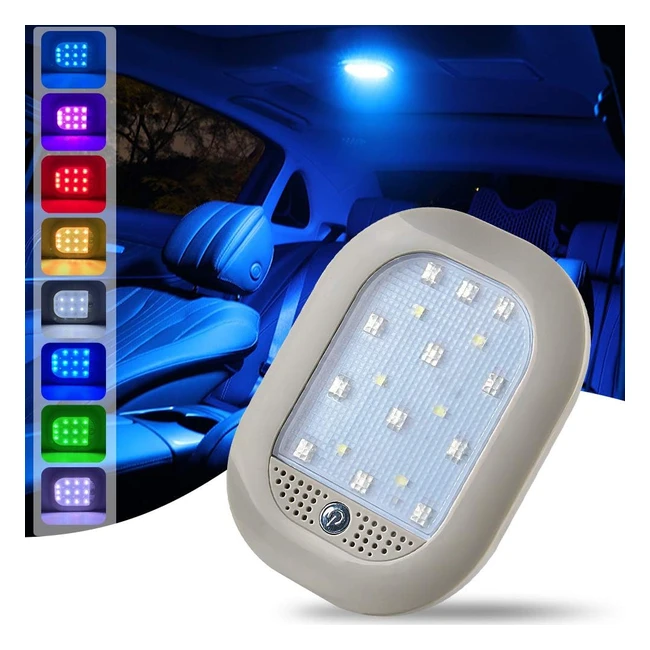 Luci per tettuccio auto LED 8 colori ricaricabile USB - Teguangmei
