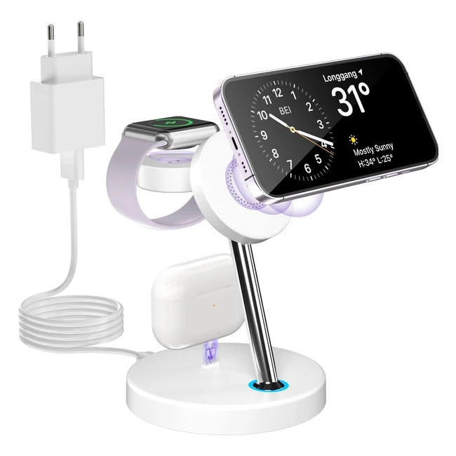 Cargador Inalmbrico 3 en 1 eWowibo Mag Safe para iPhone - Modelo 1514 1312