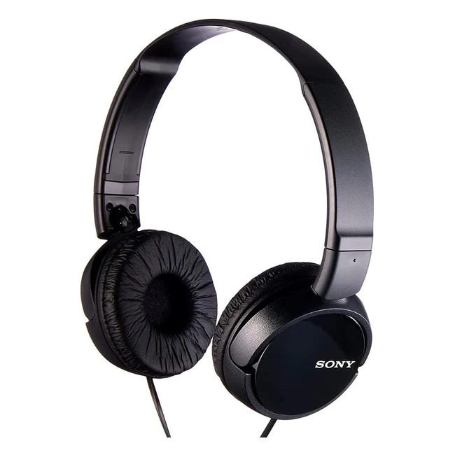 Sony MDRZX110 Overhead Headphones Black | Basic Pack of 1 | 30mm Dome Drivers | Neodymium Magnets | Comfortable Padded Ear Cups