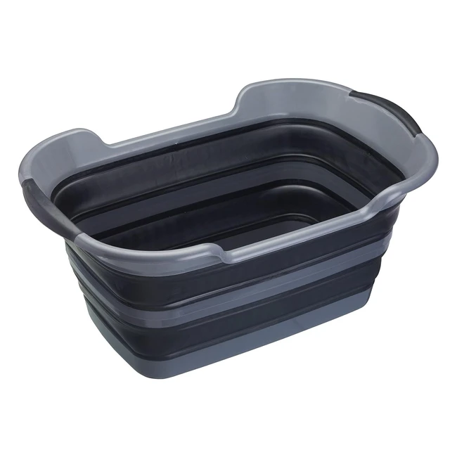 Cesta Biancheria Pieghevole Masterclass Smart Space - Grande - NeroGrey - 605 x