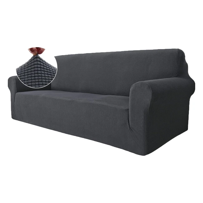 Housse Canap 3 Places Extensible Anti-Griffures - Gris