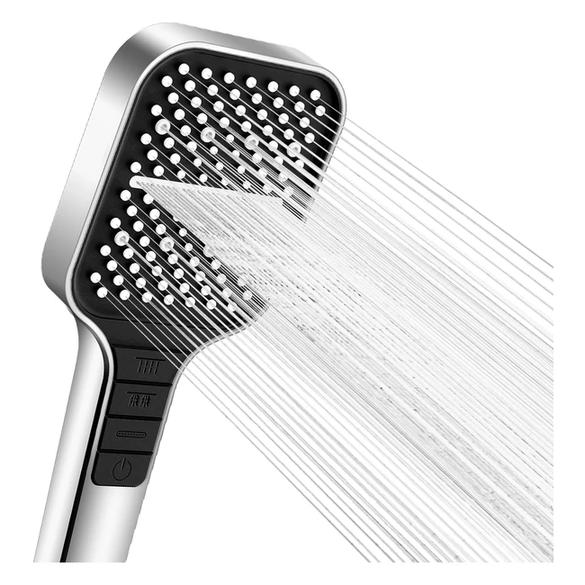 Pommeau de douche Vehhe 7 modes haute pression - Economie d'eau - Bouton d'arrêt - Buse en silicone