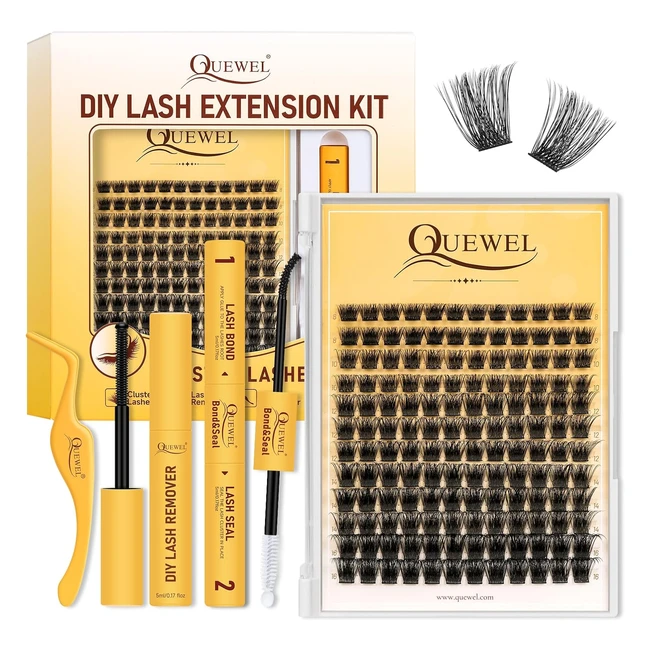 QDWL DIY Lash Extension Kit 144 Pcs - Bond, Seal, Waterproof - Natural Look - QDH01KIT