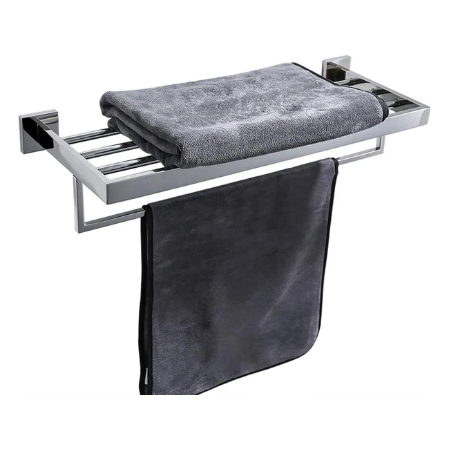 Turs Towel Rack 20inch Stainless Steel Wall Mount Polished Chrome Finish Q7008P5