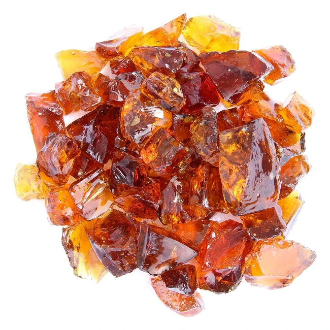 AZ Terrassenheizungen Feuerstelle Feuerglas Bernstein 45kg - Pflegeleicht & Praktisch