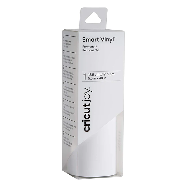 Cricut 2008028 Joy Smart Vinyl Permanent White - Design Custom Stickers for Outd