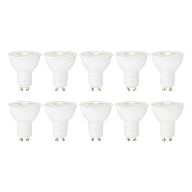 Amazon Basics LED GU10 Spotlight Bulb 3W 35W Equivalent Warm White 10 Pack