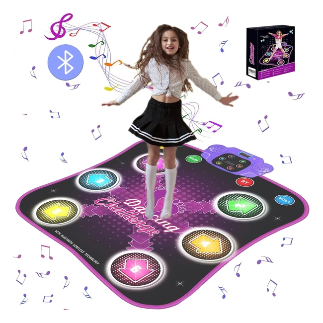Tapis de danse enfants avec bluetooth 6 flches lumineuses LED musique 5 modes