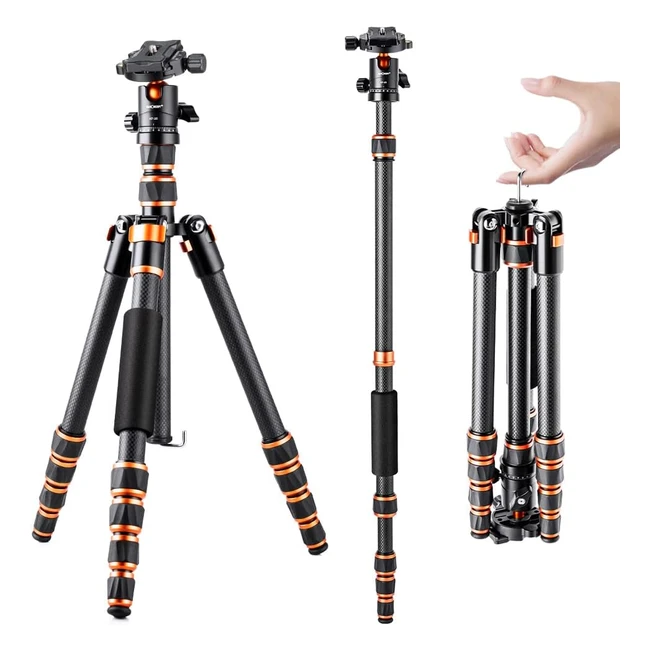 Trpode de Cmara Carbono Ligero con Monopi 360 y Placa de Liberacin - K