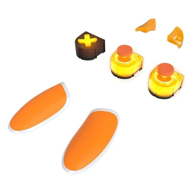 Thrustmaster eSwap X LED Orange Crystal Pack - Backlit Orange Modules - NXG Ministicks - Hotswap Feature - Compatible with eSwap X Pro Controller - Xbox Series X/S and Windows