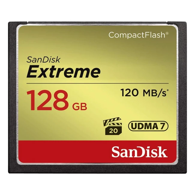 Sandisk Extreme CompactFlash UDMA7 128GB  Bis zu 120 MBs  Speicherkarte