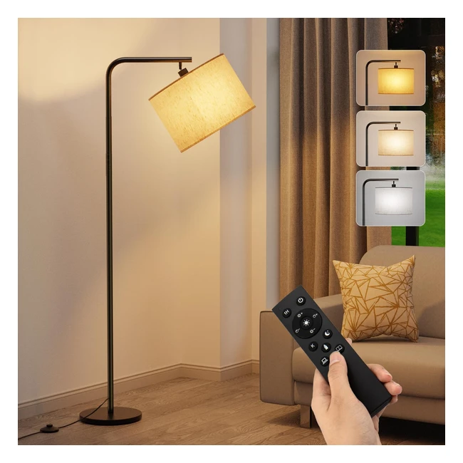 Lampadaire LED sur pied avec télécommande - 11 températures couleur dimmable