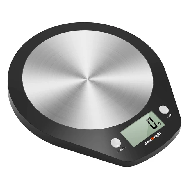 Accuweight 203 Digital Kitchen Scale Stainless Steel 5000g 01oz Increments