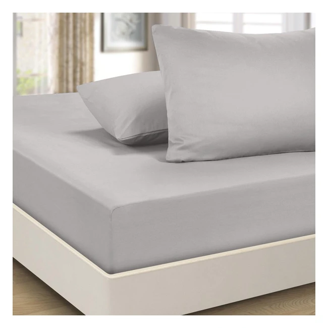 Imperial Rooms Single Fitted Sheet 1640cm - Extra Deep - Soft  Breathable - Gre
