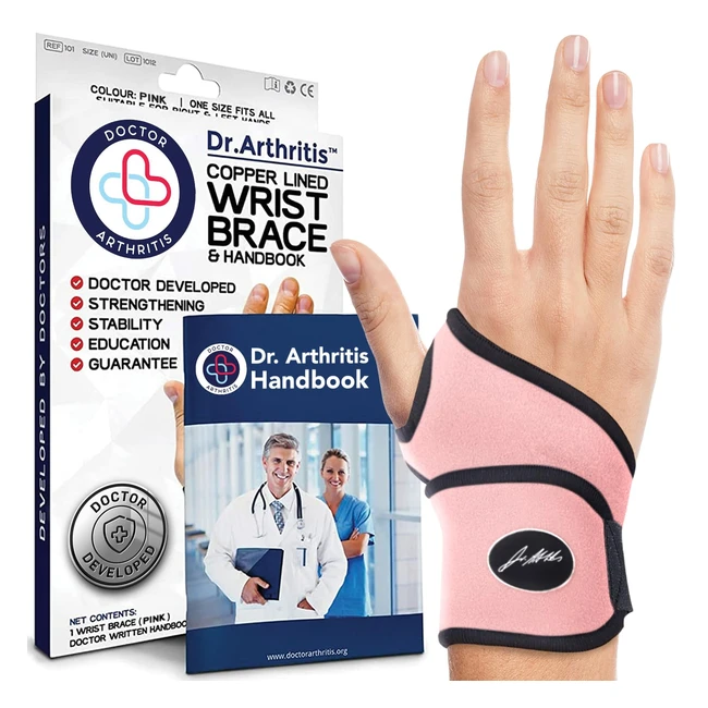 Doctor Developed Premium Wrist Supports Neoprene Nylon - Carpal Tunnel Wrist Splint - Hand Wrist Braces - Doctor Handbook - Women Men - Injuries Joint Disease Sprains