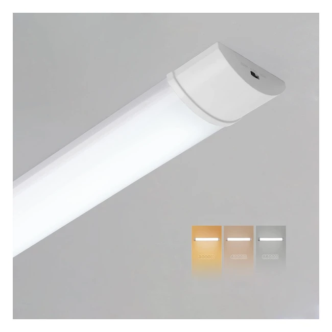 Sundertech LED Batten Light 4ft 3750lm 3 Colors 3000k4000k6500k Wall Ceiling M