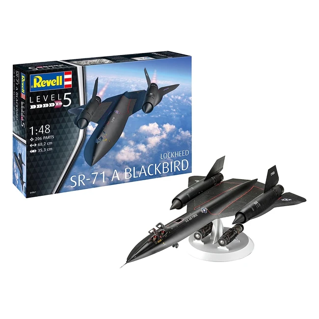 Kit Modelo Revell 04967 Lockheed SR71 Blackbird 148 Sin Barnizar