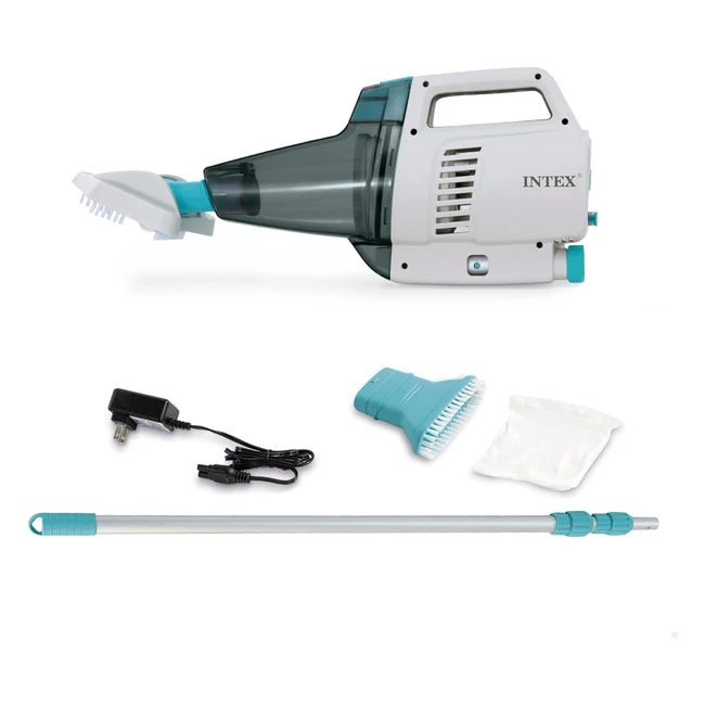 Aspiradora Manual Intex 55253 Recargable Piscina Limpiafondos 100min Autonoma