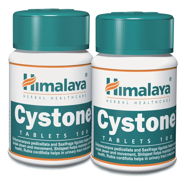 Cystone Himalaya Suplemento UTI 840mg 100 Cápsulas - Equilibra pH Orina, Reduce Piedras, Diurético Natural