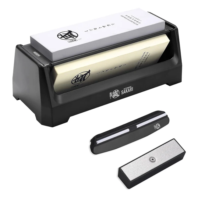 Pierre à aiguiser japonaise Mitsumoto Sakari 240/1000/6000 - Aiguiseur couteaux 3 faces