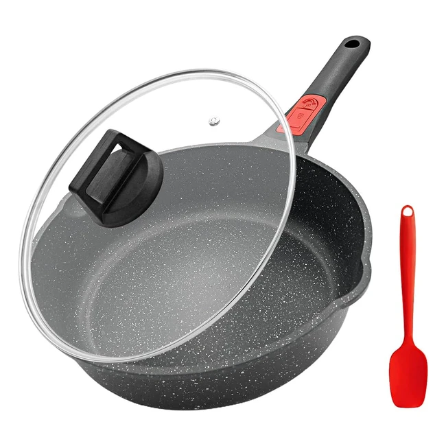 Sartén Bobikuke 24cm Antiadherente Aluminio Fundido - PFOA Libre - Mango Extraíble - Apto Lavavajillas