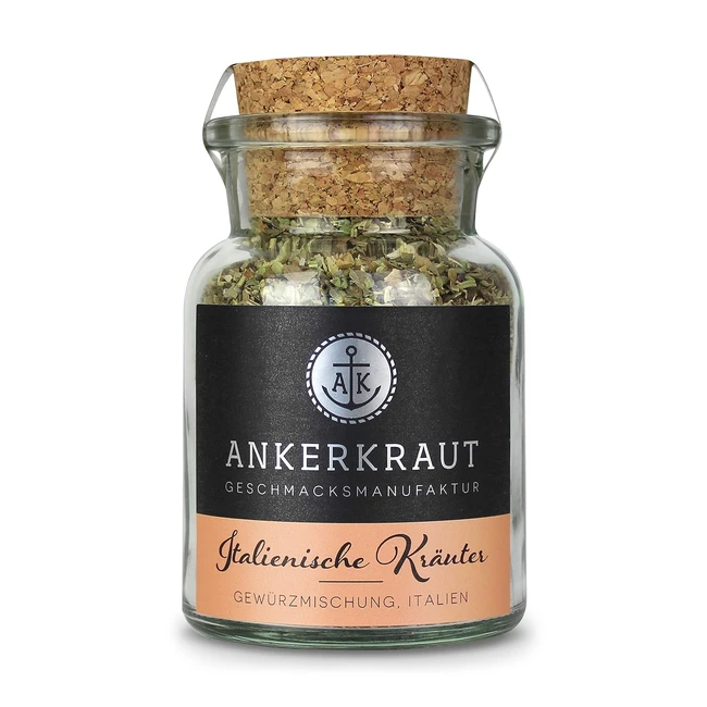 Ankerkraut Italienische Kräuter Mediterrane Universal Gewürzmischung für Pasta Pizza und Salate 20 g in Korkglas