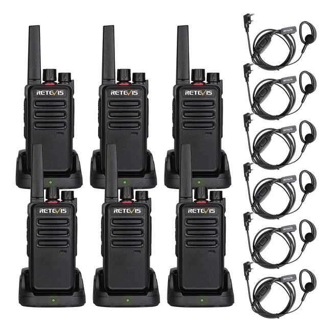 Walkie Talkie Retevis RT668 - Largo Alcance - Recargable - Seguridad - Negro