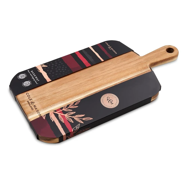 Tabla de cortar cocina pequeña Cole & Mason H722131 - Madera de acacia 420mm x 210mm x 20mm