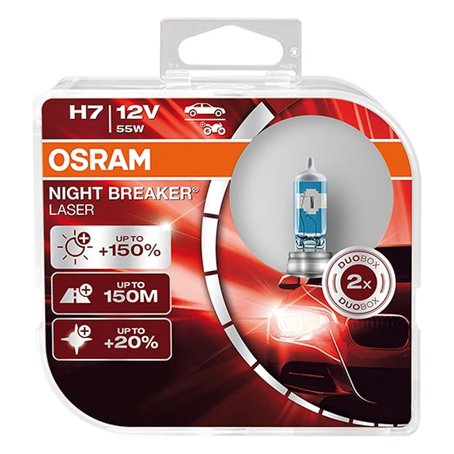 OSRAM Night Breaker Laser H7 150 lumire halogne 64210NLHCB 12V double pack