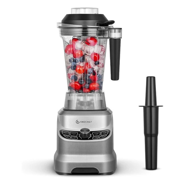 Amzchef Blender Mixeur 8 Vitesses 1800W High Speed Mixer Bol 1.85L