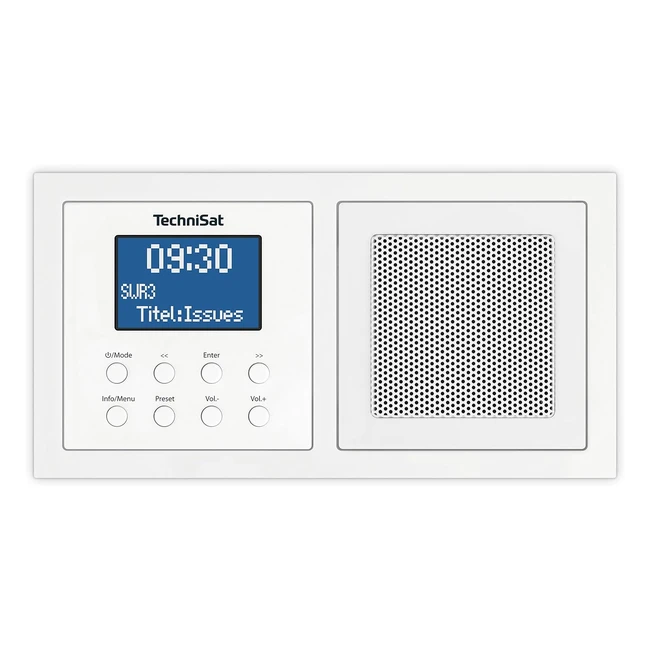 TechniSat DigitRadio UP 1 DAB Flushmounted Radio - DABFMBluetooth - 2W RMS