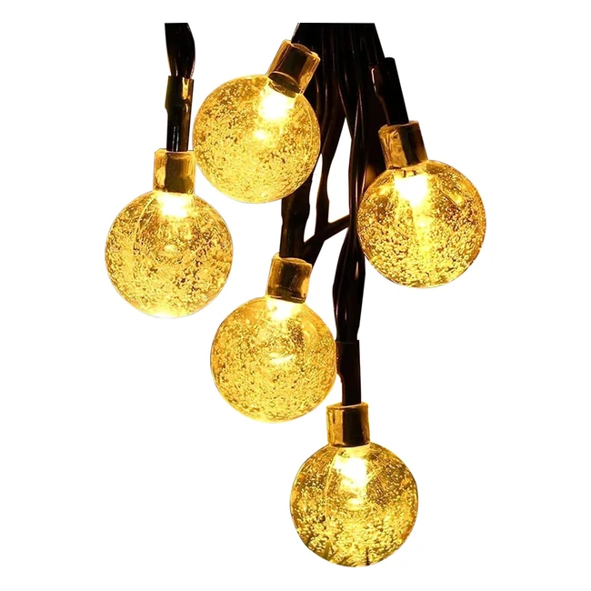 Cadena de luces solares LQWELL 40 LEDS 10m IP65 - 8 modos - Jardín, terraza, balcón