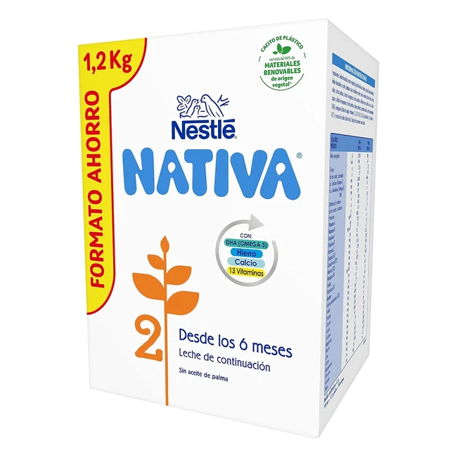 Nestle Nativa 2 Leche de Continuacion 12kg DHA Omega 3 Hierro Calcio Vitaminas A