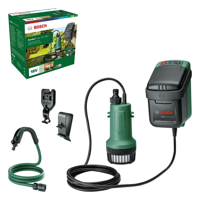 Gartenpumpe 18V2000 BT Tauchpumpe ohne Batterie Klassisch Grün - Vielseitige Anwendung