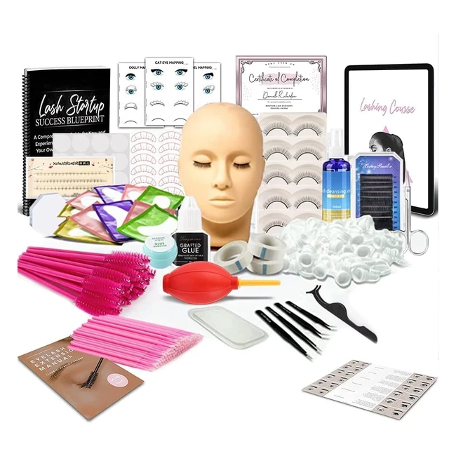 Eyelash Extension Kit Twowin Lash Extension Kit - Professional Practice Kit for Beginners