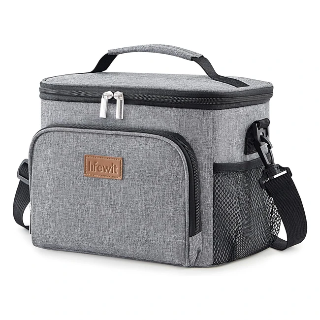 Lifewit Insulated Lunch Bag 9L Grey  Leakproof Reusable Thermal Lunch Box for M