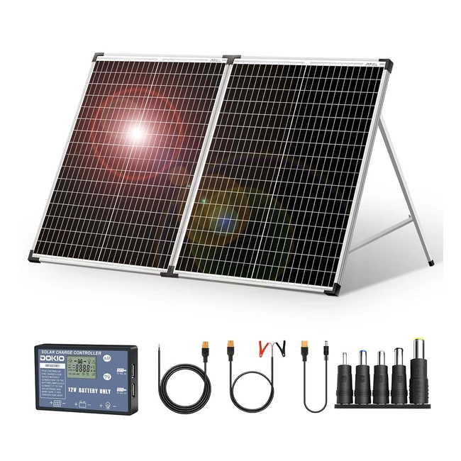 Panneau Solaire Pliable 100W 18V Monocristallin - Dokio - Rf 123456 - Haute C