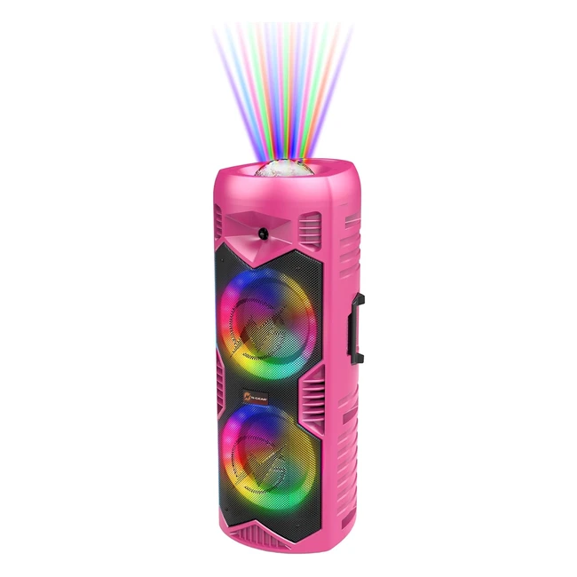 Ultimativer rosa Partybox mit 200W 6-Zoll-Doppellautsprechern - Lets Go Party 5150 Musikbox Bluetooth