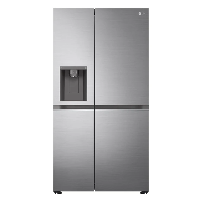 LG GSLV71PZRC Side-by-Side Kühlschrank mit Eiswürfel Crushed Ice und Wasserspender, NoFrost, Linear Cooling, DoorCooling, Platinum Silver